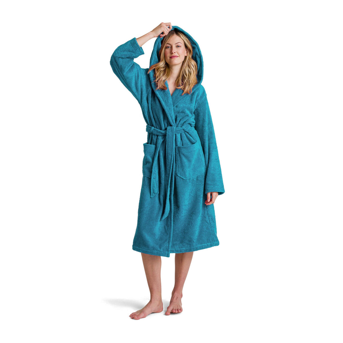 BADEMANTEL XL Unisex  - Türkis, Basics, Textil (XLnull) - Moeve