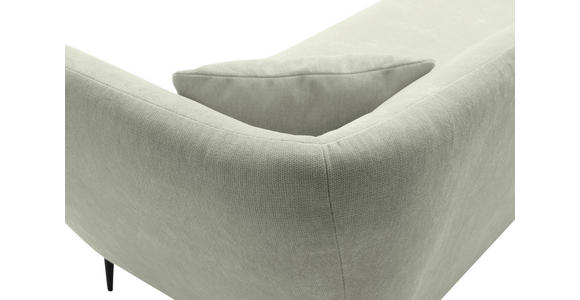 RÉCAMIERE Salbeigrün Chenille Zierkissen, Rücken echt  - Salbeigrün/Schwarz, KONVENTIONELL, Textil/Metall (224/70/97cm) - Hom`in