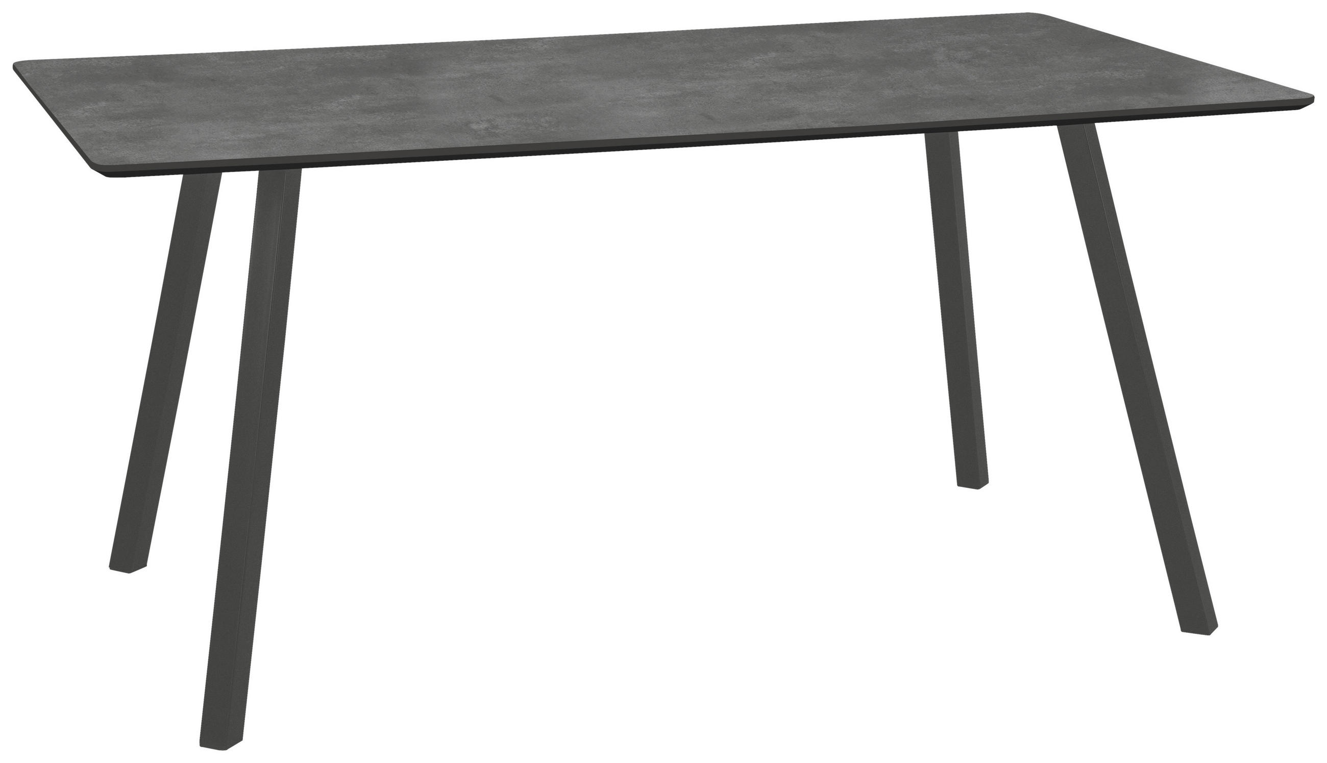home24 Esstisch Grau 90x76x160 cm