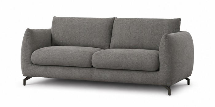 Canapea, textil, gri - negru/gri, Design, textil (205/85/212cm) - Novel