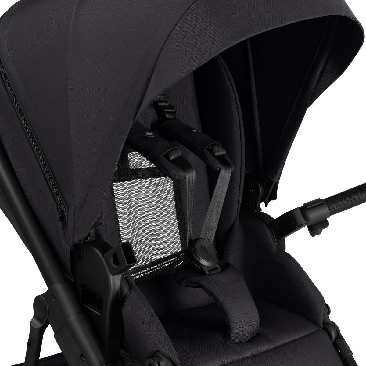 KINDERWAGEN  Salsa 5 Air  Coal  - Schwarz, Basics, Textil/Metall (63/118/95,5cm) - ABC Design