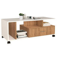 COUCHTISCH in Holzwerkstoff 112/50/42 cm  - Eichefarben/Weiß, MODERN, Holzwerkstoff/Kunststoff (112/50/42cm) - MID.YOU