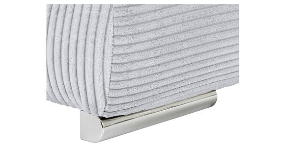 WOHNLANDSCHAFT  in Cord Grau  - Chromfarben/Grau, KONVENTIONELL, Kunststoff/Textil (180/376/180cm) - Carryhome
