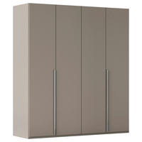 DREHTÜRENSCHRANK 201/223/60 cm 4-türig Fango  - Chromfarben/Fango, Design, Holzwerkstoff/Metall (201/223/60cm) - home24