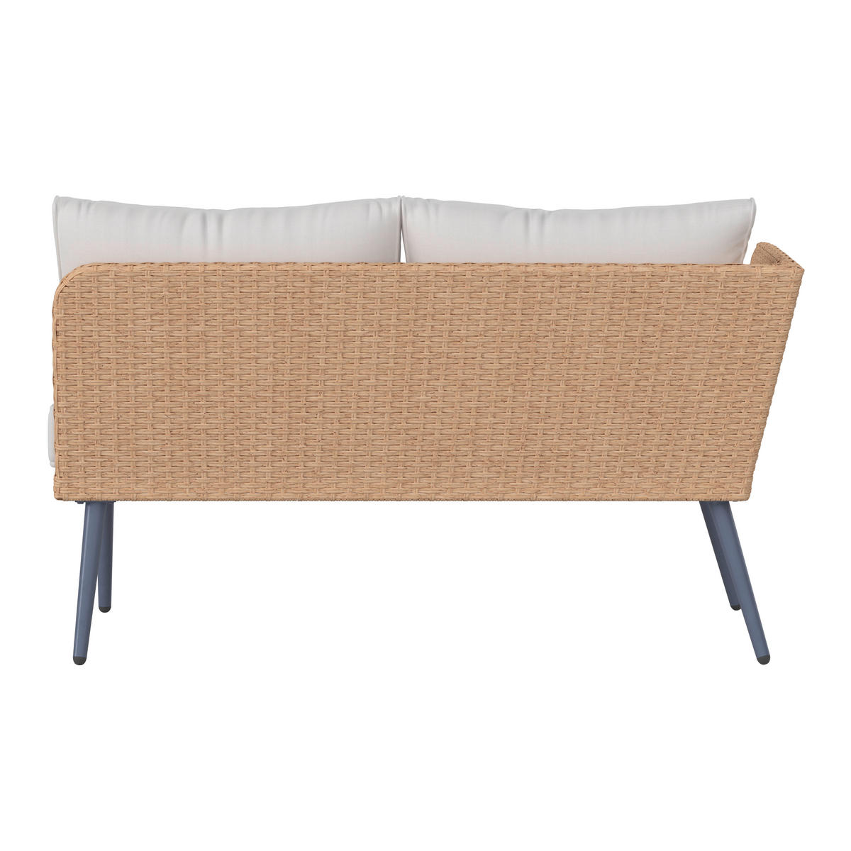 JEDÁLENSKÁ TERASOVÁ SÚPRAVA 6-dielne, kov, plast, textil - prírodná farba/svetlosivá, Modern, kov/textil - Ambia Garden