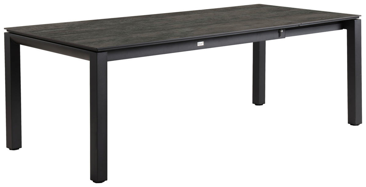 GARTENTISCH 160-220/100/74 cm Metall  - Anthrazit/Grau, Modern, Kunststoff/Metall (160-220/100/74cm) - Tierra Outdoor