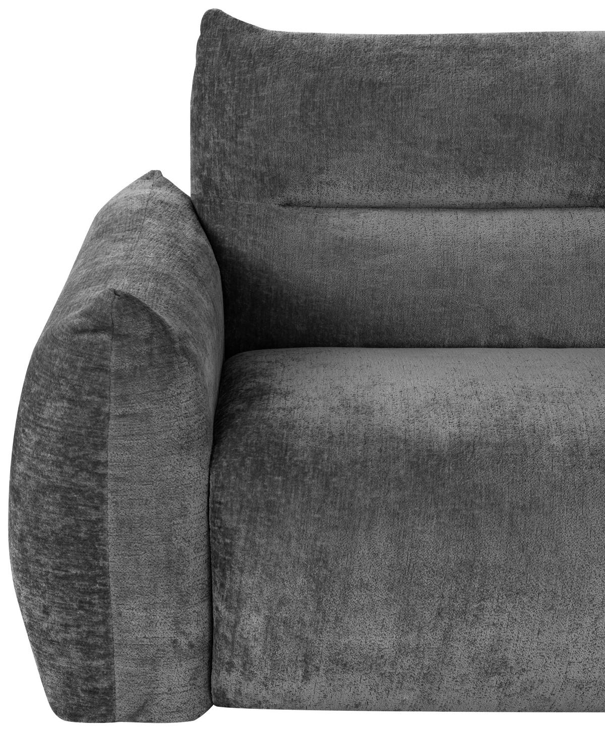 2-SITZER-SOFA Chenille Anthrazit  - Anthrazit/Schwarz, MODERN, Kunststoff/Textil (216/89/92cm) - MID.YOU