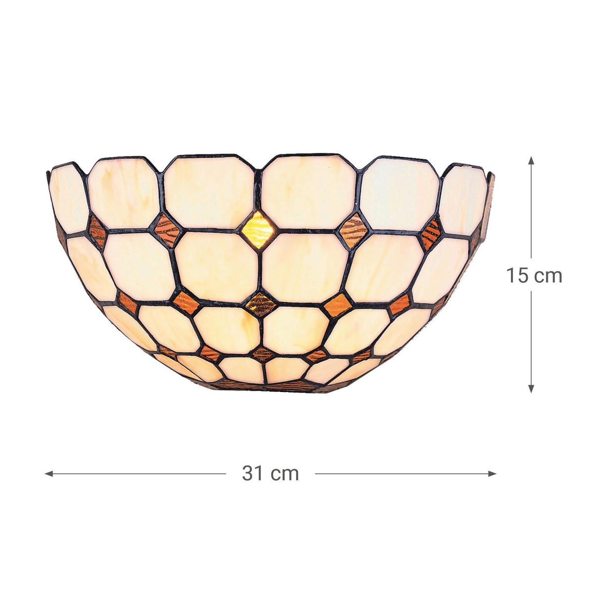 FALILÁMPA - többszínű, Basics, Üveg (15/15.5/31.5cm)