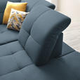 ECKSOFA in Chenille Blau  310/240 cm  - Blau/Schwarz, Design, Textil/Metall (310/240cm) - Xora