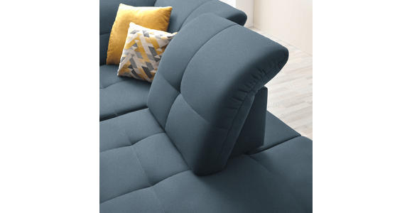 ECKSOFA in Chenille Blau 310/240 cm - Blau/Schwarz, Design, Textil/Metall (310/240cm) - Xora