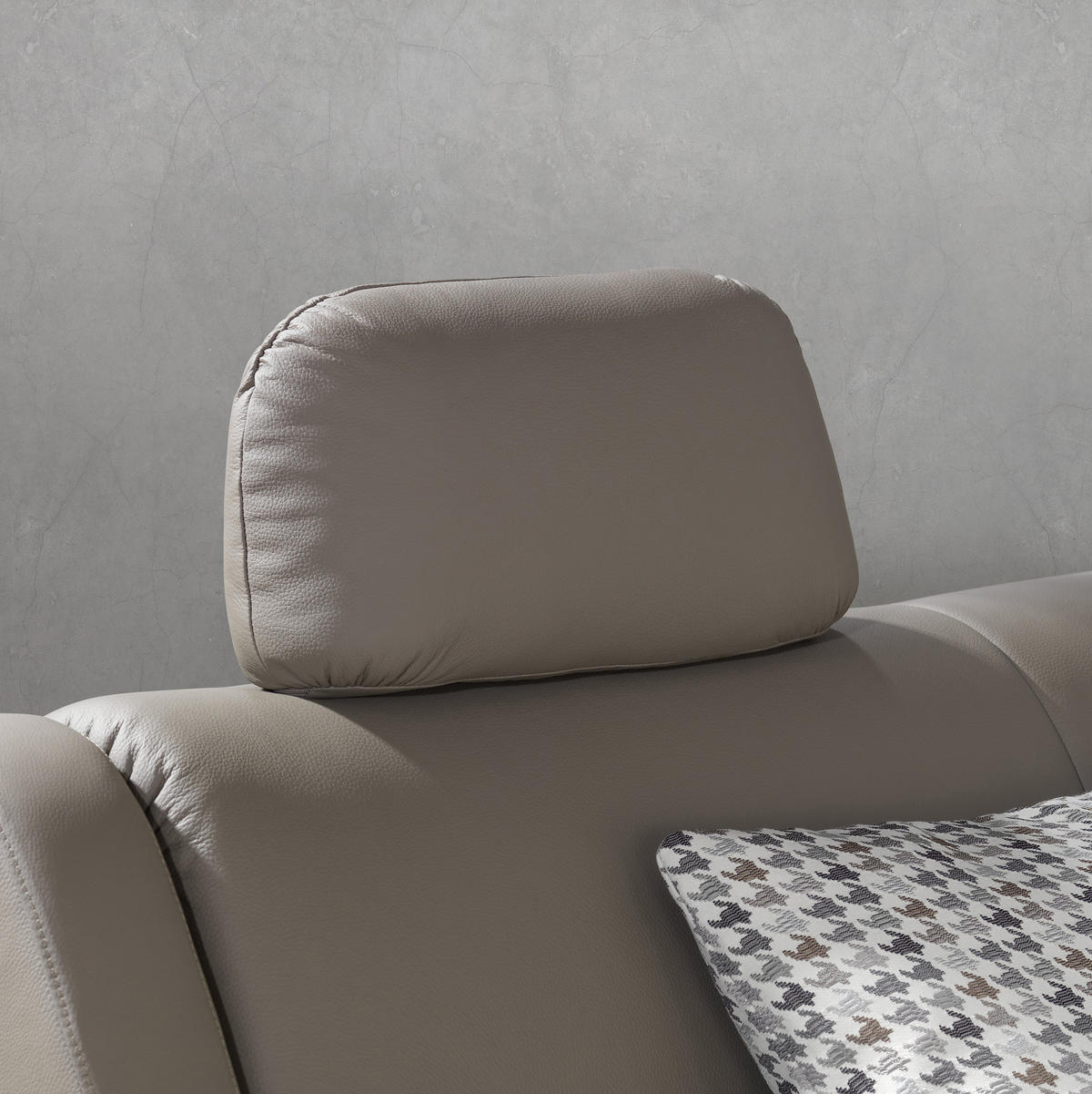 ECKSOFA in Echtleder Taupe  226/208 cm  - Taupe, KONVENTIONELL, Leder (226/208cm) - Sedda