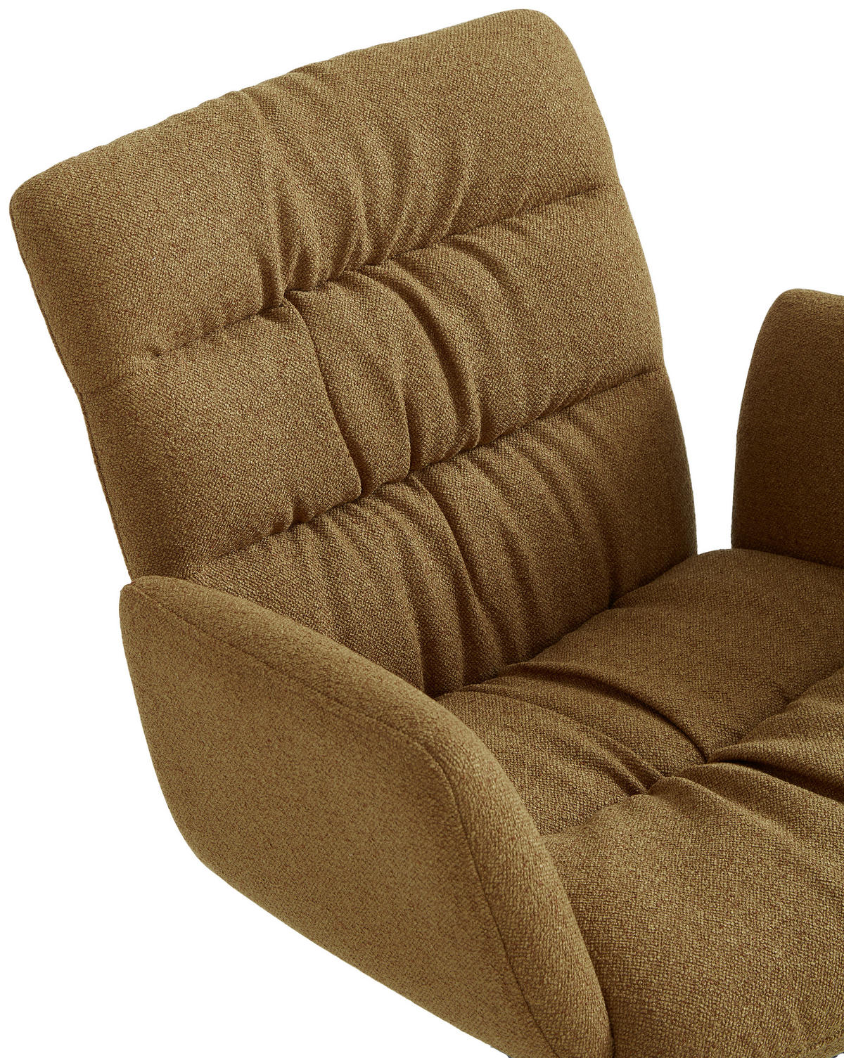 ARMLEHNSTUHL  Sitzfläche 360° drehbar Leinenoptik  Schwarz, Karamell  - Karamell/Schwarz, Design, Textil/Metall (62/86/65cm) - Dieter Knoll