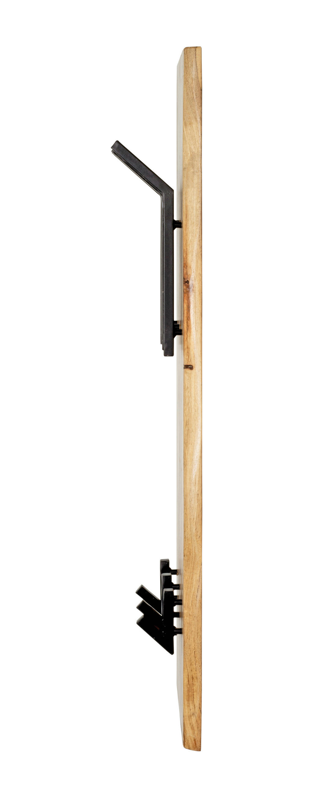 WANDGARDEROBE  in Akazie massiv Schwarz, Akaziefarben  - Schwarz/Akaziefarben, KONVENTIONELL, Holz/Metall (36/100/12cm)