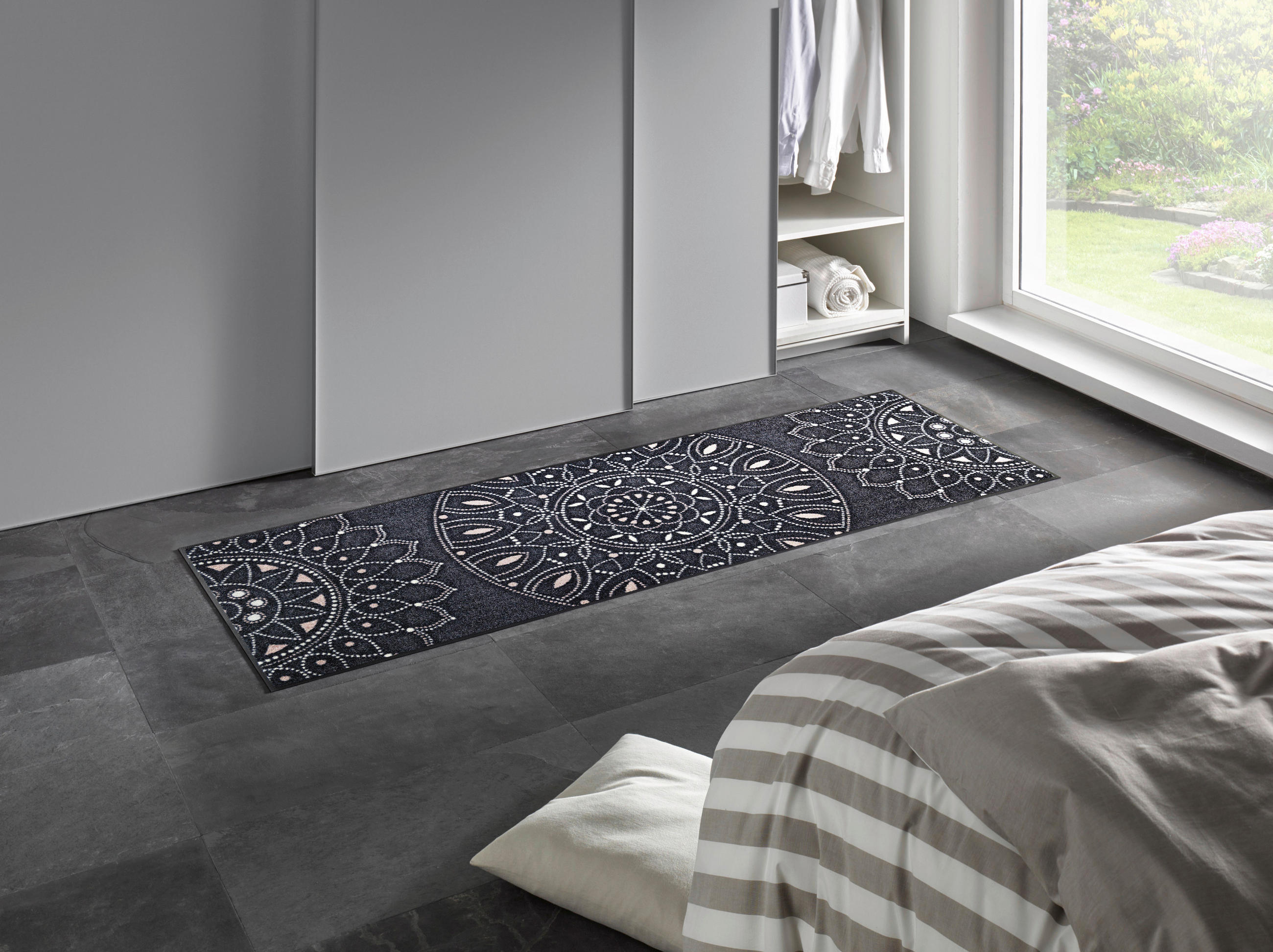 BĚHOUN DO KUCHYNĚ, 60/180 cm, černá - černá, Konvenční, plast (60/180cm) - Esposa