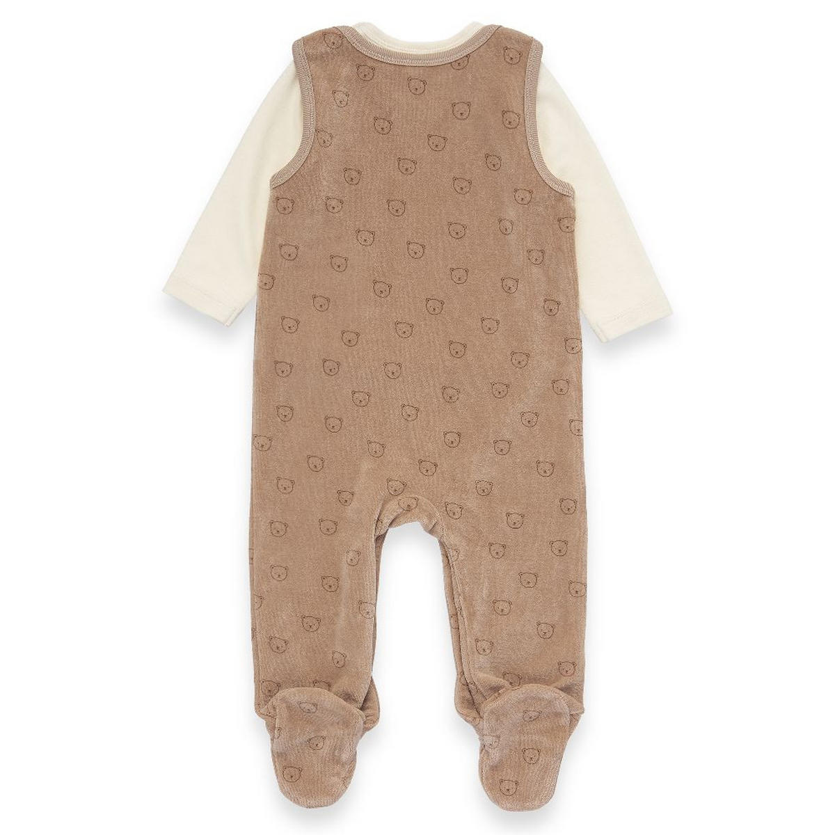BABYBEKLEIDUNGSSET 2-teilig  - Hellbraun/Creme, Basics, Textil (62null) - Patinio