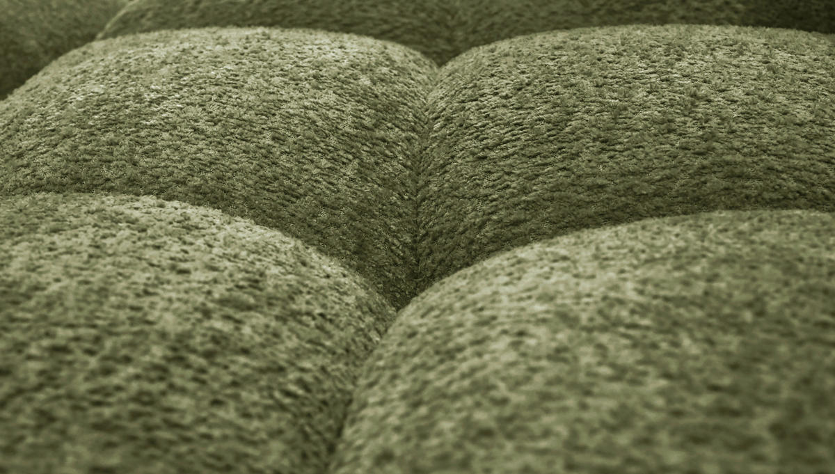 ECKSOFA ZAK Grün Bouclé  - Schwarz/Grün, Design, Kunststoff/Textil (280/186cm) - MID.YOU