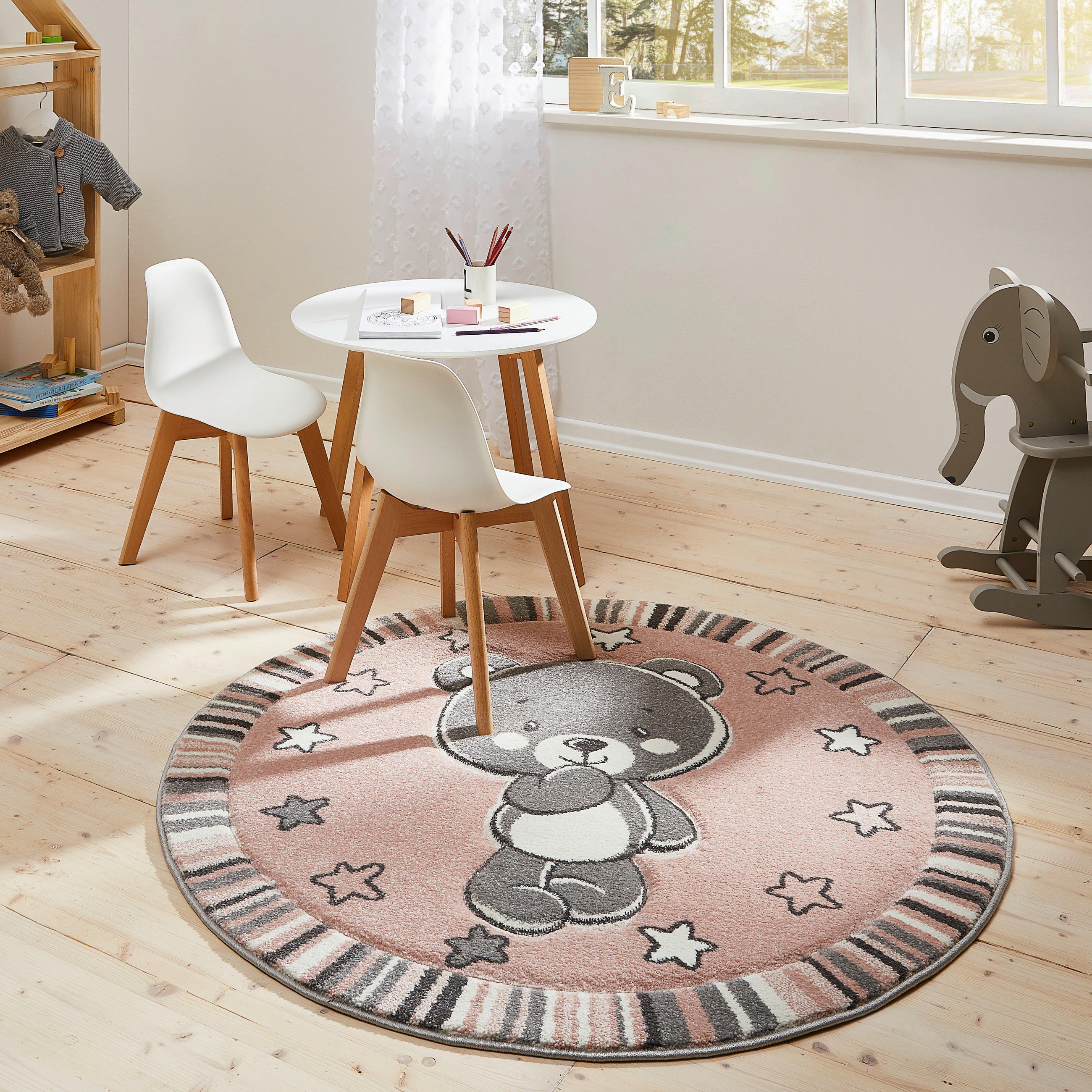 COVOR PENTRU COPII Teddy  - roz aprins, Trend, textil (120cm) - Ben'n'jen