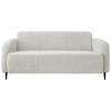 3-SITZER-SOFA Mikrofaser Weiß  - Schwarz/Weiß, MODERN, Textil/Metall (180/76/90cm) - Livetastic