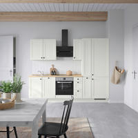 KÜCHENBLOCK 270 cm   in Weiß, Eichefarben  - Eichefarben/Schwarz, MODERN, Holzwerkstoff/Metall (270cm) - Nobilia