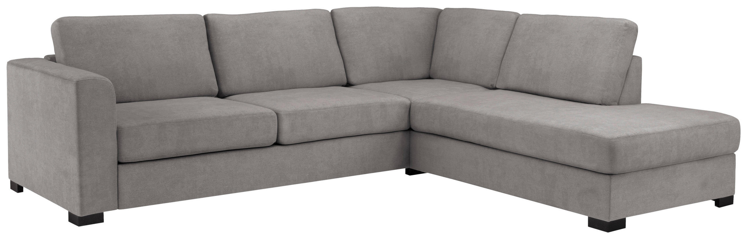 SOFFA i flatväv grå  - svart/grå, Klassisk, metall/trä (290/66/94/241cm) - Hom`in