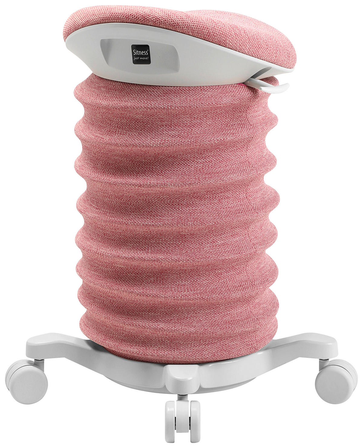 BÜROHOCKER Rosa, Weiß  - Rosa/Weiß, Design, Kunststoff/Textil (37,5/58-70/36cm) - Topstar