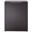 GARDEROBE 3-teilig  in 135/190/39 cm  - Eichefarben/Anthrazit, Design, Holzwerkstoff (135/190/39cm) - Carryhome
