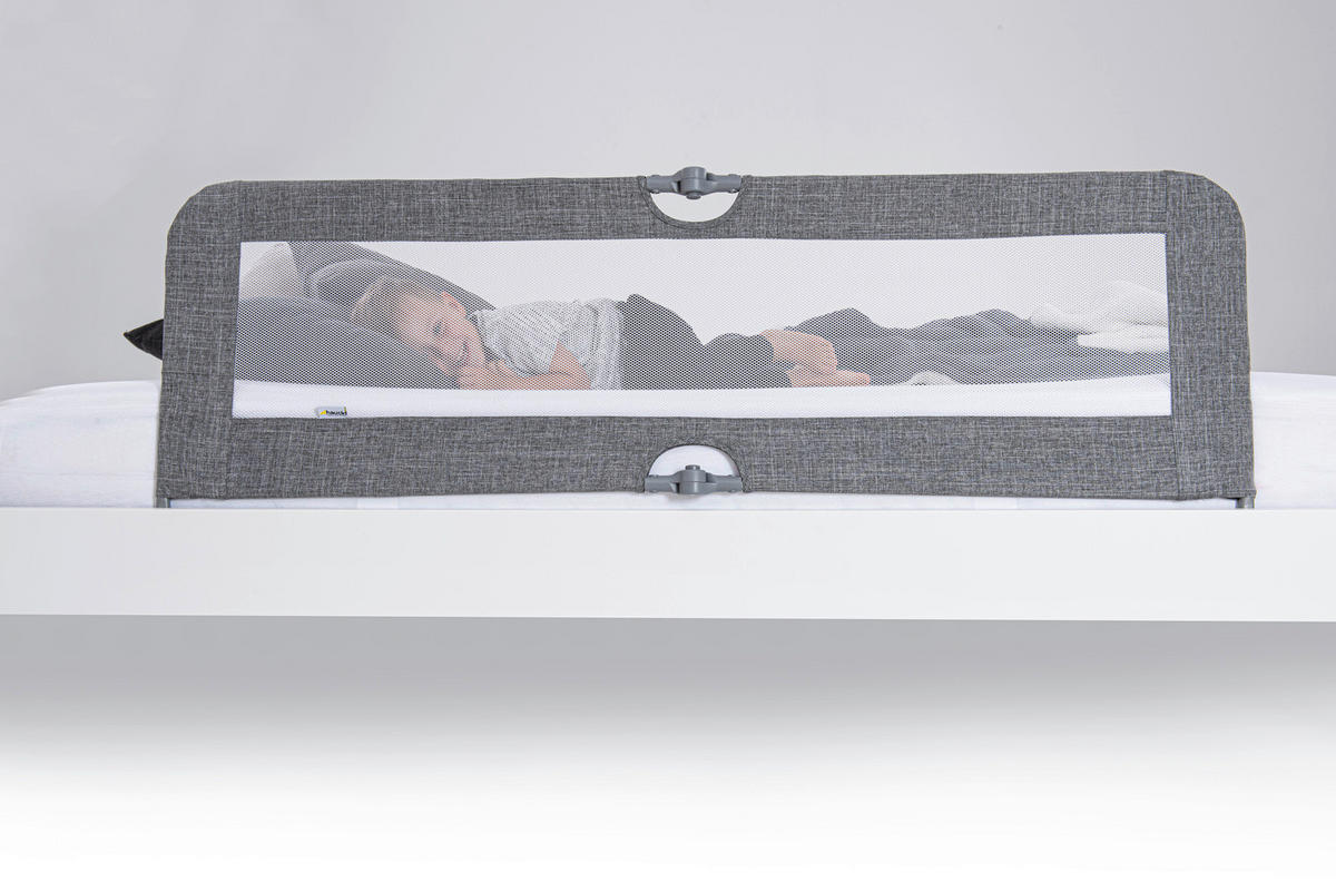 BETTSCHUTZGITTER 150/50/44 cm  - Grau, Basics, Textil (150/50/44cm) - Hauck