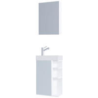 GÄSTBADRUM 40 cm  - vit, Modern, trämaterial/glas (40cm) - MID.YOU