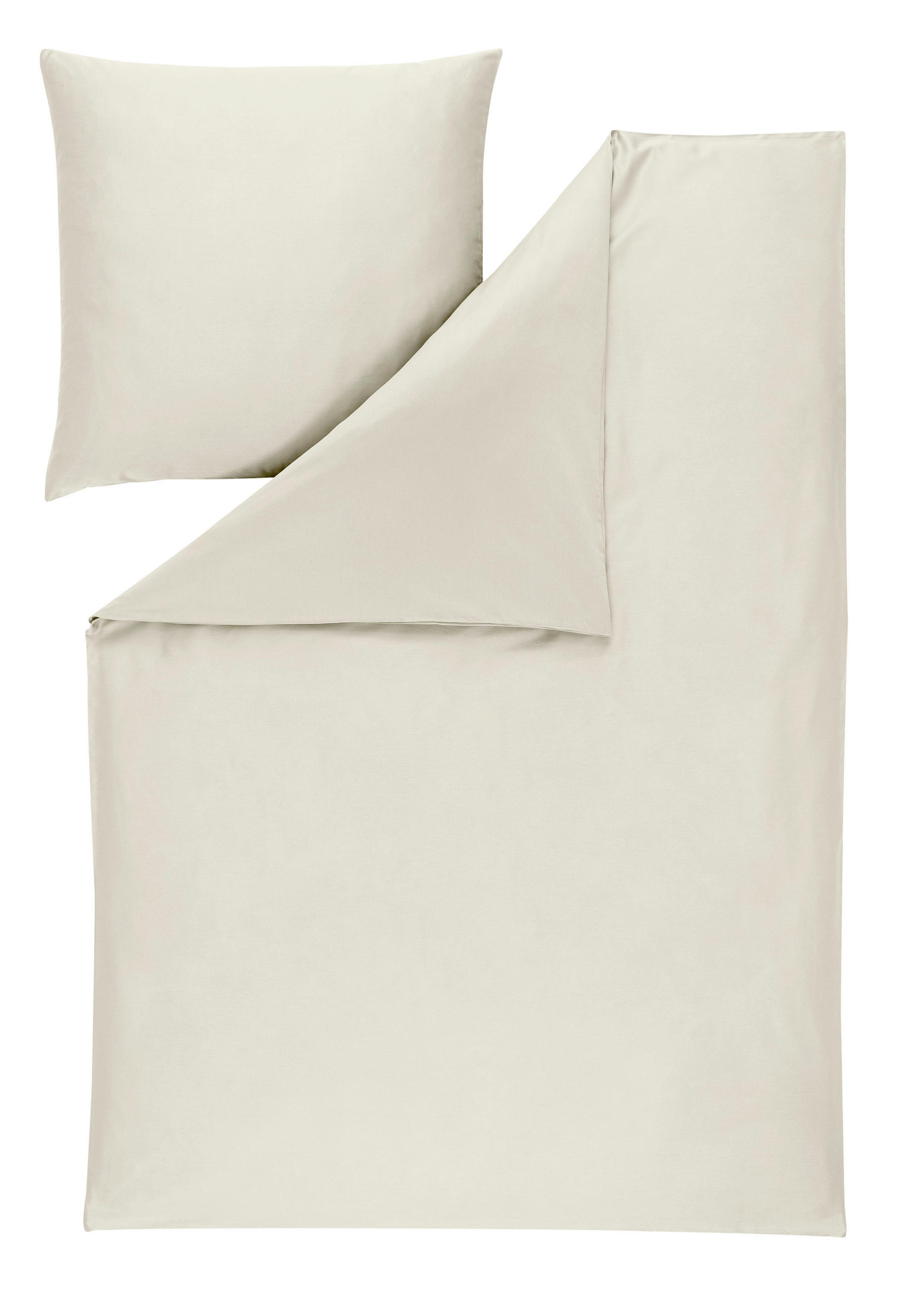 BETTWÄSCHE Atelier Makosatin 135/200 cm  - Perlmutt, Basics, Textil (135/200cm) - Estella