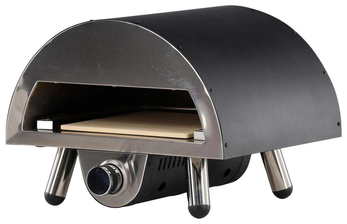 PIZZAOFEN  - Schwarz, KONVENTIONELL, Metall (52/39/49cm) - Gardenson