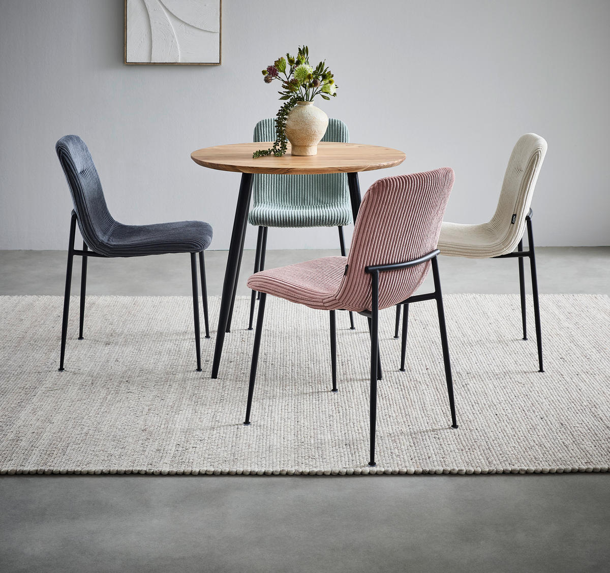 ÉTKEZŐASZTAL - akáciaszínű/fekete, Lifestyle, fa/fém (80/80/76cm) - Stylife