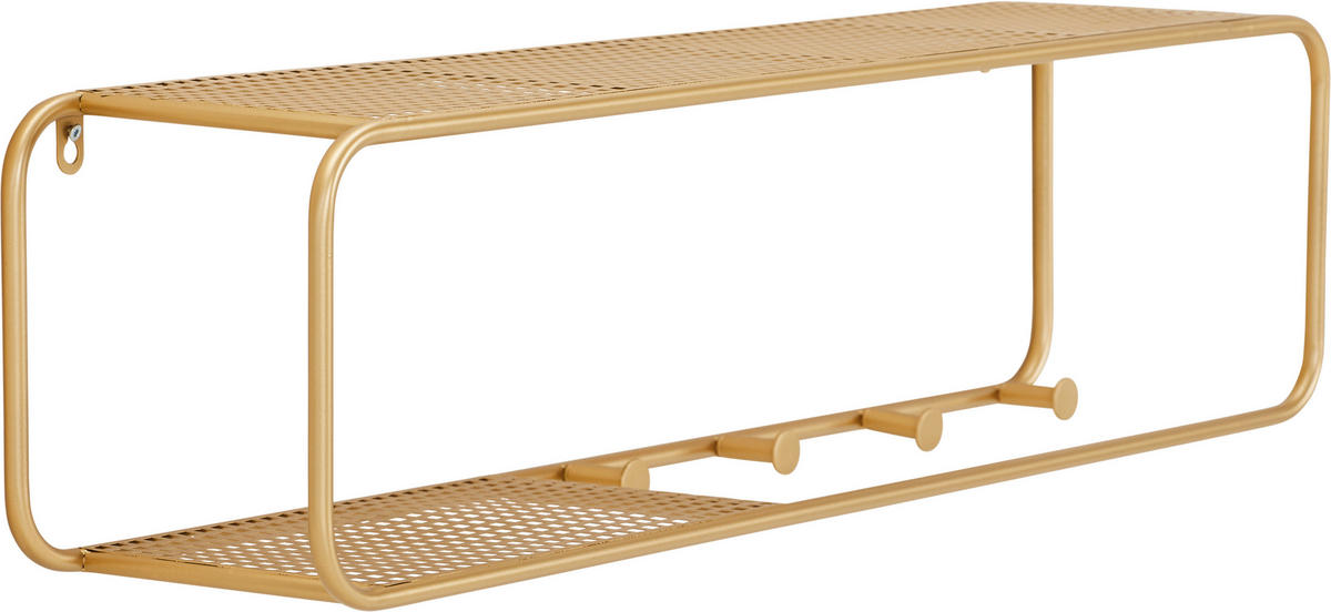 WANDGARDEROBE - Goldfarben, Design, Metall (80/20/17cm) - MID.YOU