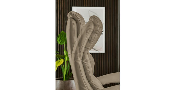 RELAXSESSEL in Leder Schlammfarben  - Edelstahlfarben/Schlammfarben, Design, Leder/Metall (76/119/86cm) - Dieter Knoll