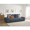 3-SITZER-SOFA EVEREST Flachgewebe Dunkelblau  - Schwarz/Dunkelblau, MODERN, Kunststoff/Textil (278/90/115cm)