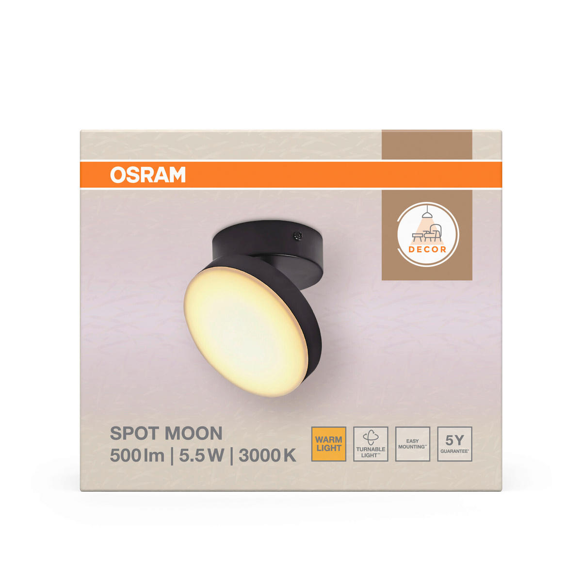 LED-STRAHLER 12/12/9.4 cm   - Schwarz, Basics, Kunststoff/Metall (12/12/9.4cm) - Osram