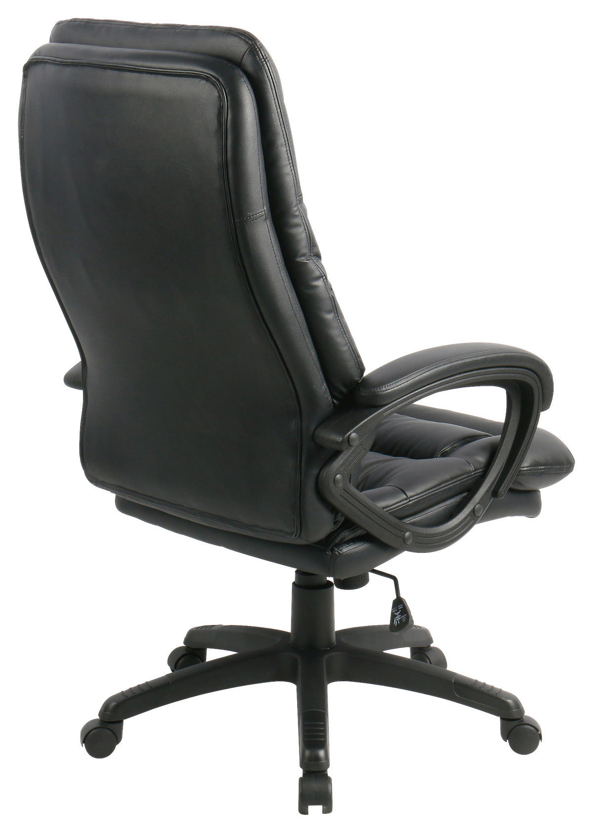 CHEFSESSEL Lederlook Schwarz  - Schwarz, MODERN, Kunststoff/Textil (67/113-122.5/78cm) - MID.YOU