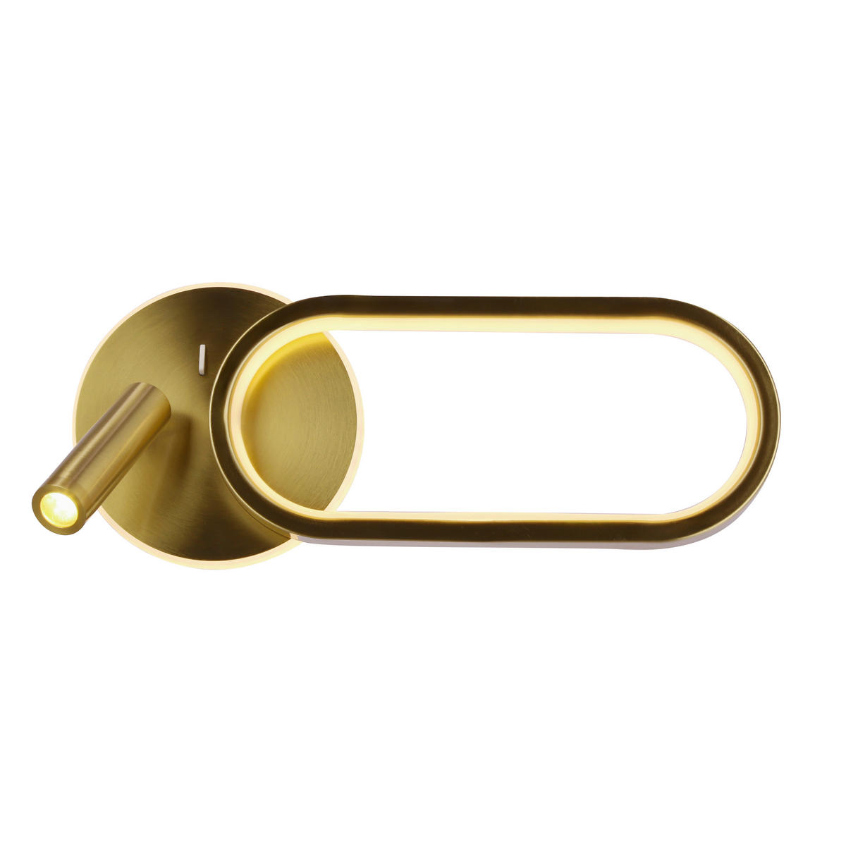 LED-WANDLEUCHTE 35/6.5/15 cm   - Goldfarben/Weiß, KONVENTIONELL, Kunststoff/Metall (35/6.5/15cm)