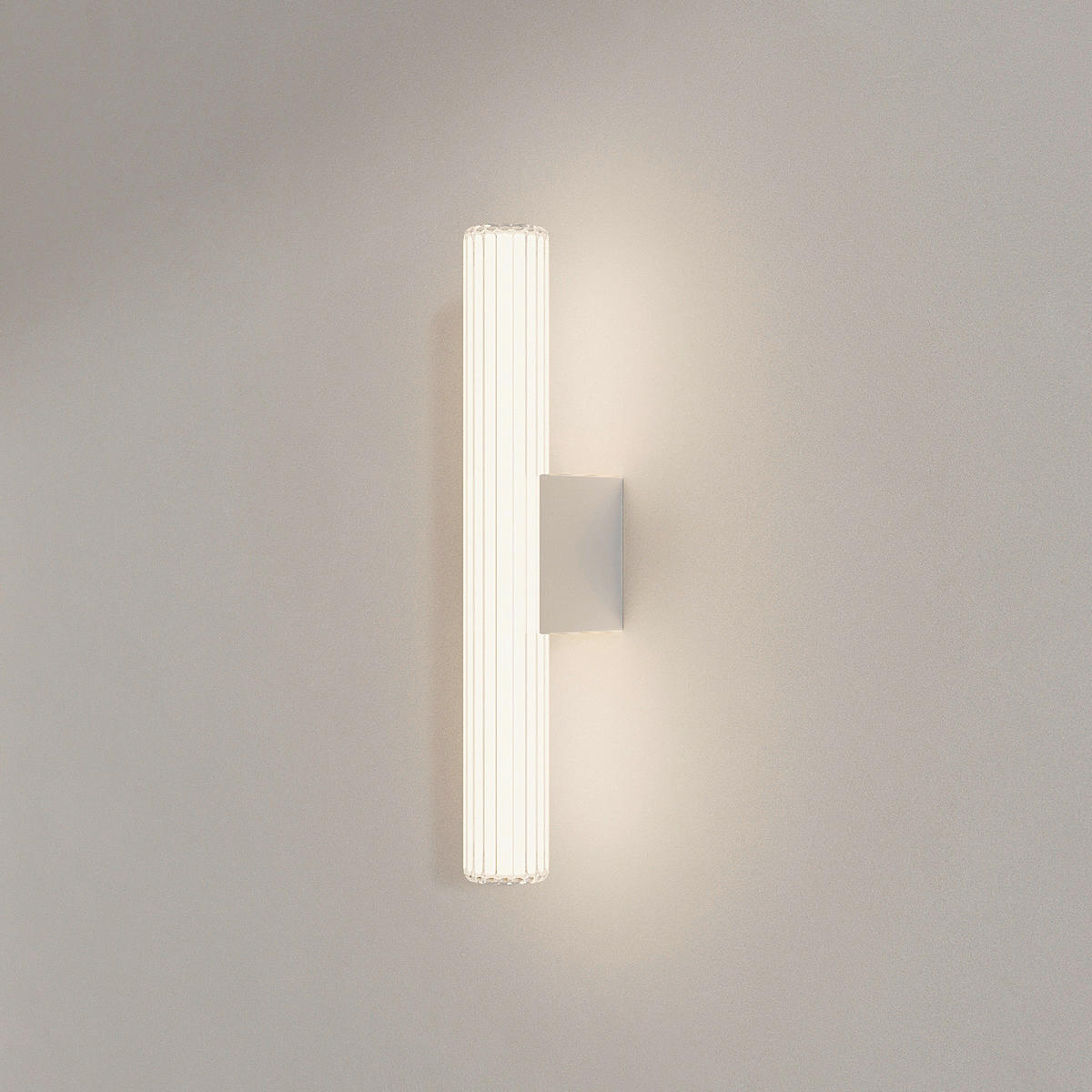 LED-WANDLEUCHTE Linea  45/6/11.5 cm  - Chromfarben, Design, Glas (45/6/11.5cm)