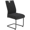 SCHWINGSTUHL  in Eisen Cord  - Anthrazit/Schwarz, MODERN, Textil/Metall (47/99/63cm) - Boxxx