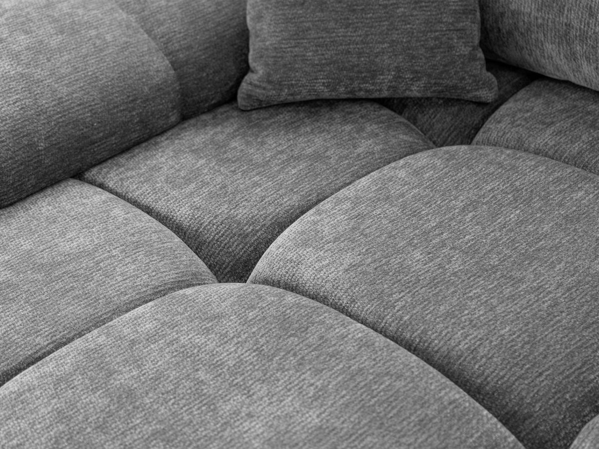 ECKSOFA  in Chenille Grau  - Chromfarben/Schwarz, KONVENTIONELL, Kunststoff/Textil (183/290cm) - Xora