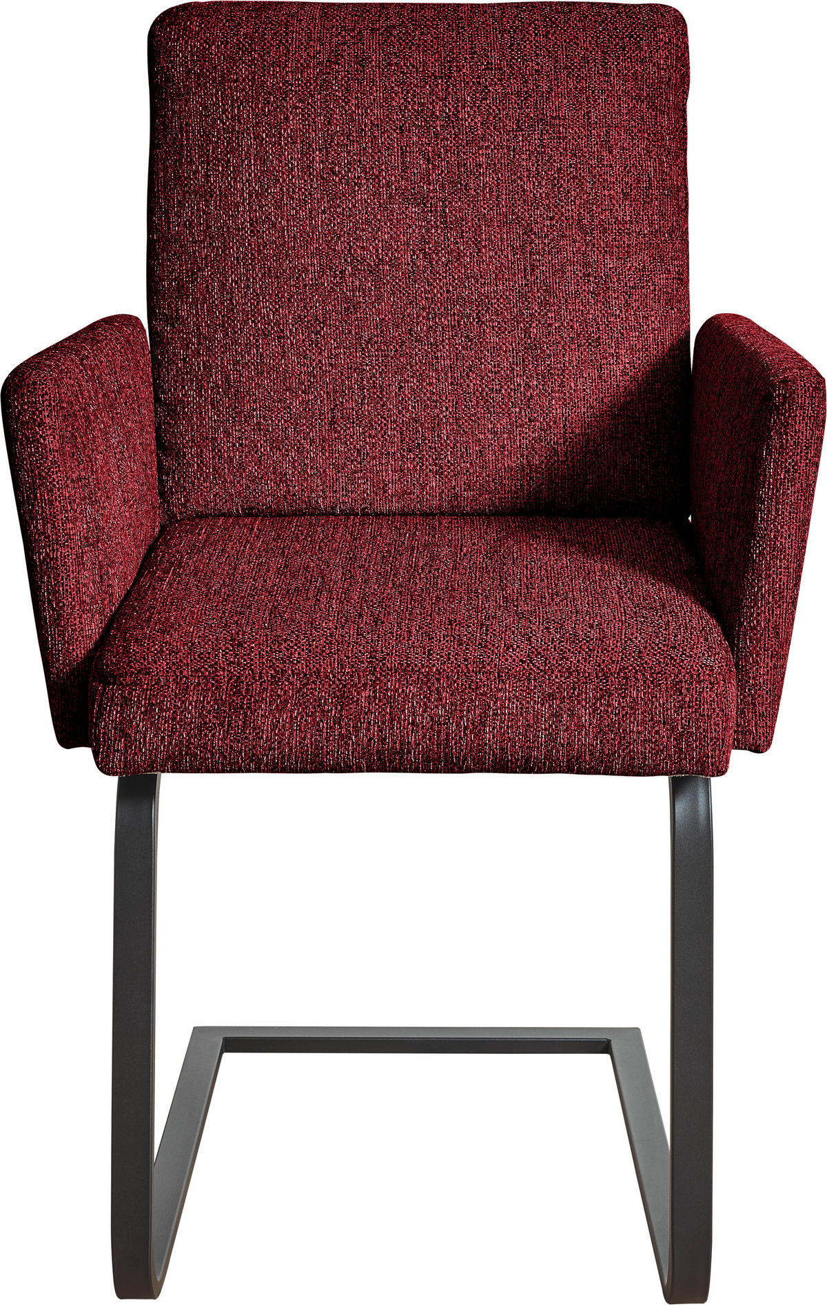 ARMLEHNSTUHL  in Stahl Chenille  - Rot/Schwarz, Design, Textil/Metall (56/92/60cm) - Dieter Knoll