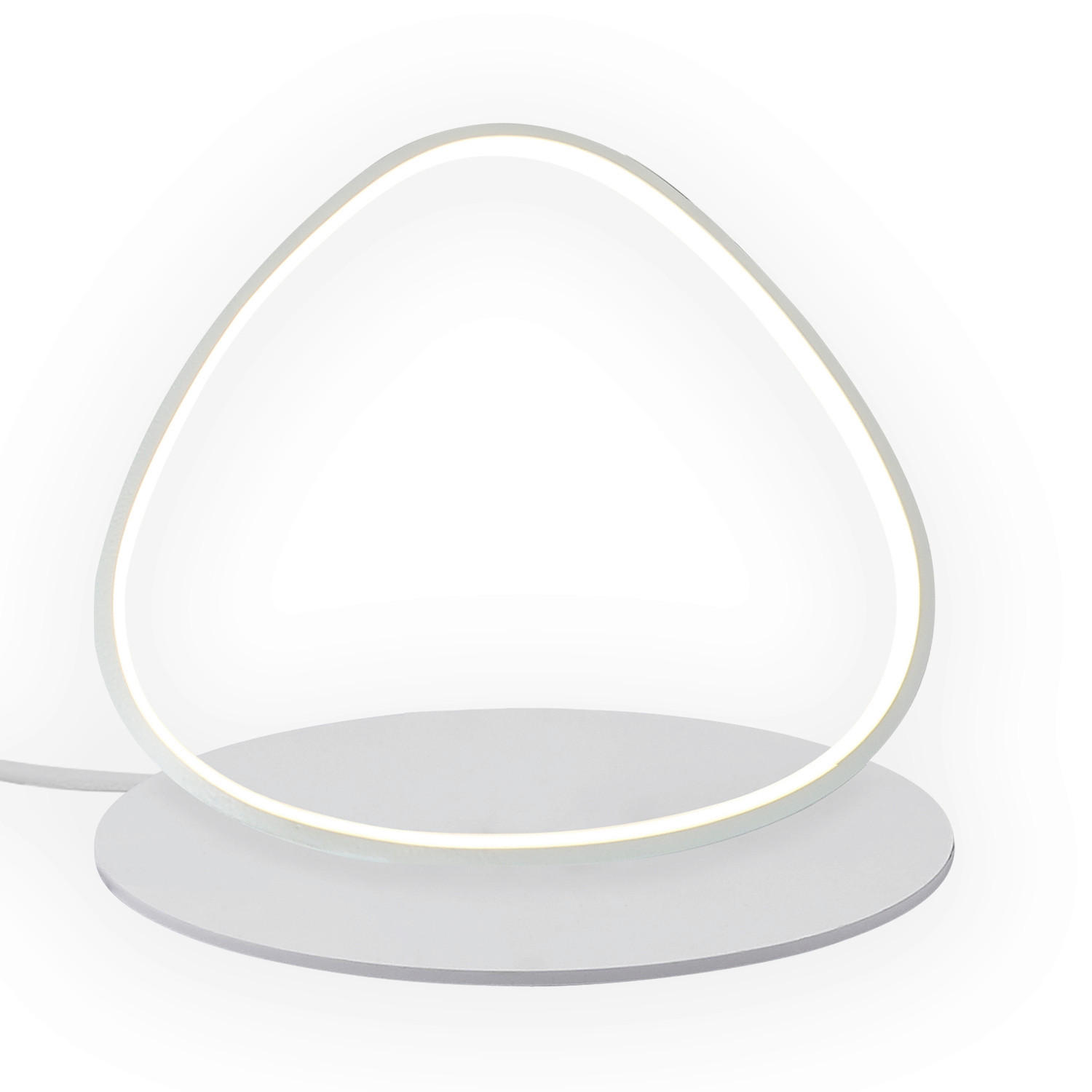 LED-TISCHLEUCHTE 25/35/18 cm   - Weiß Hochglanz/Schwarz, Design, Kunststoff/Metall (25/35/18cm)