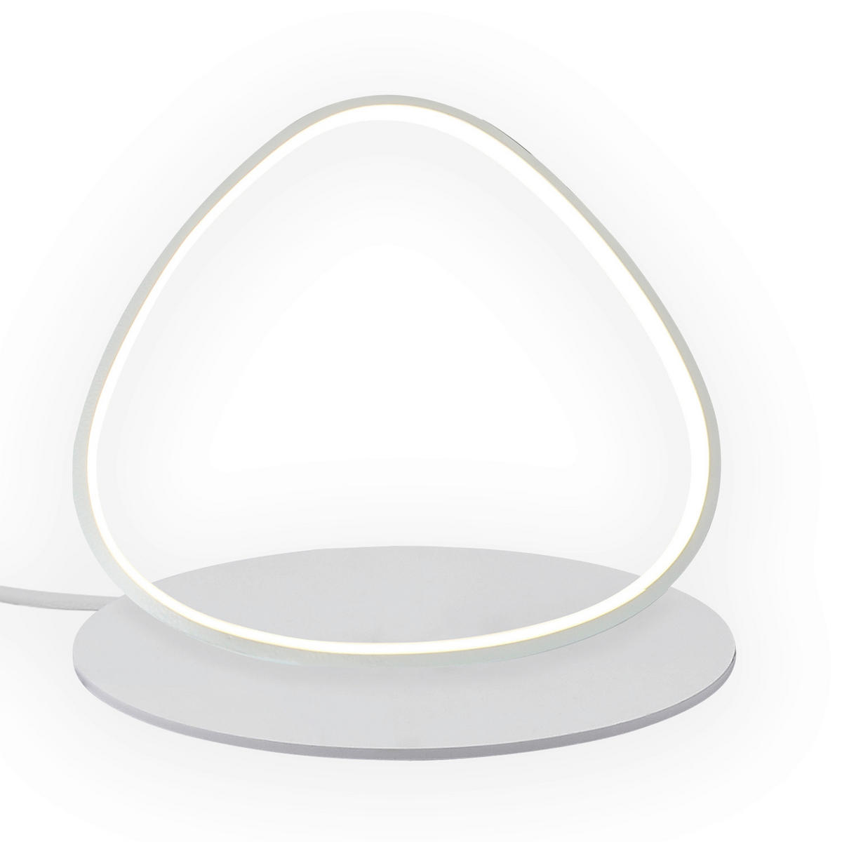 LED-TISCHLEUCHTE 25/35/18 cm   - Weiß Hochglanz/Schwarz, Design, Kunststoff/Metall (25/35/18cm)