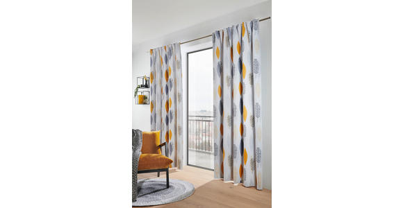 FERTIGVORHANG black-out (lichtundurchlässig) - Gelb/Grau, KONVENTIONELL, Textil (135/245cm) - Esposa