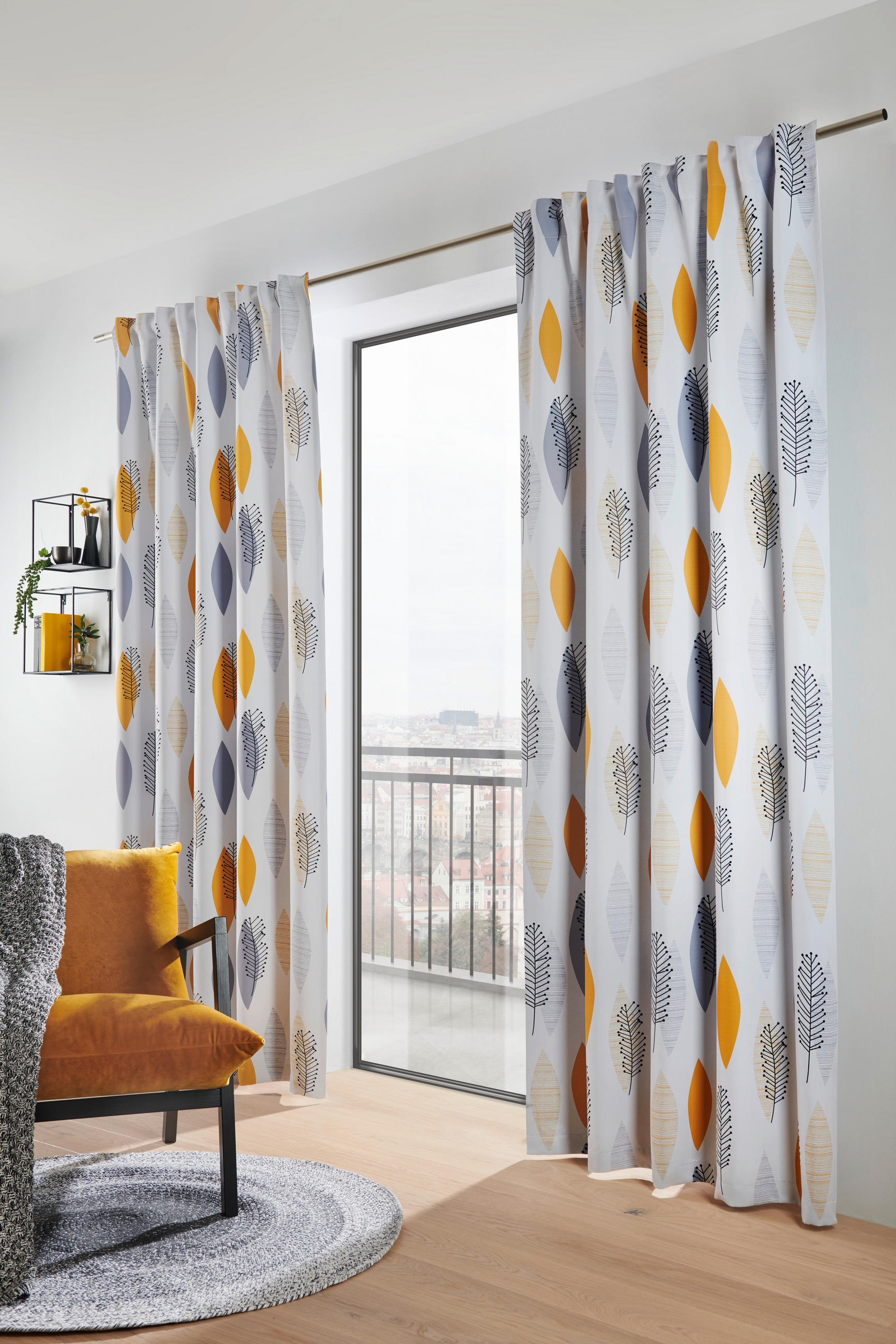 ZATEMŇOVACÍ ZÁVES, black-out (neprepúšťa svetlo), 135/245 cm - žltá, Konventionell, textil (135/245cm) - Esposa