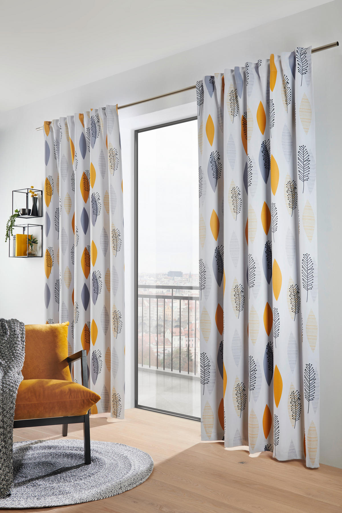 ZATEMŇOVACÍ ZÁVĚS, black-out (nepropouští světlo), 135/245 cm - žlutá, Konvenční, textil (135/245cm) - Esposa