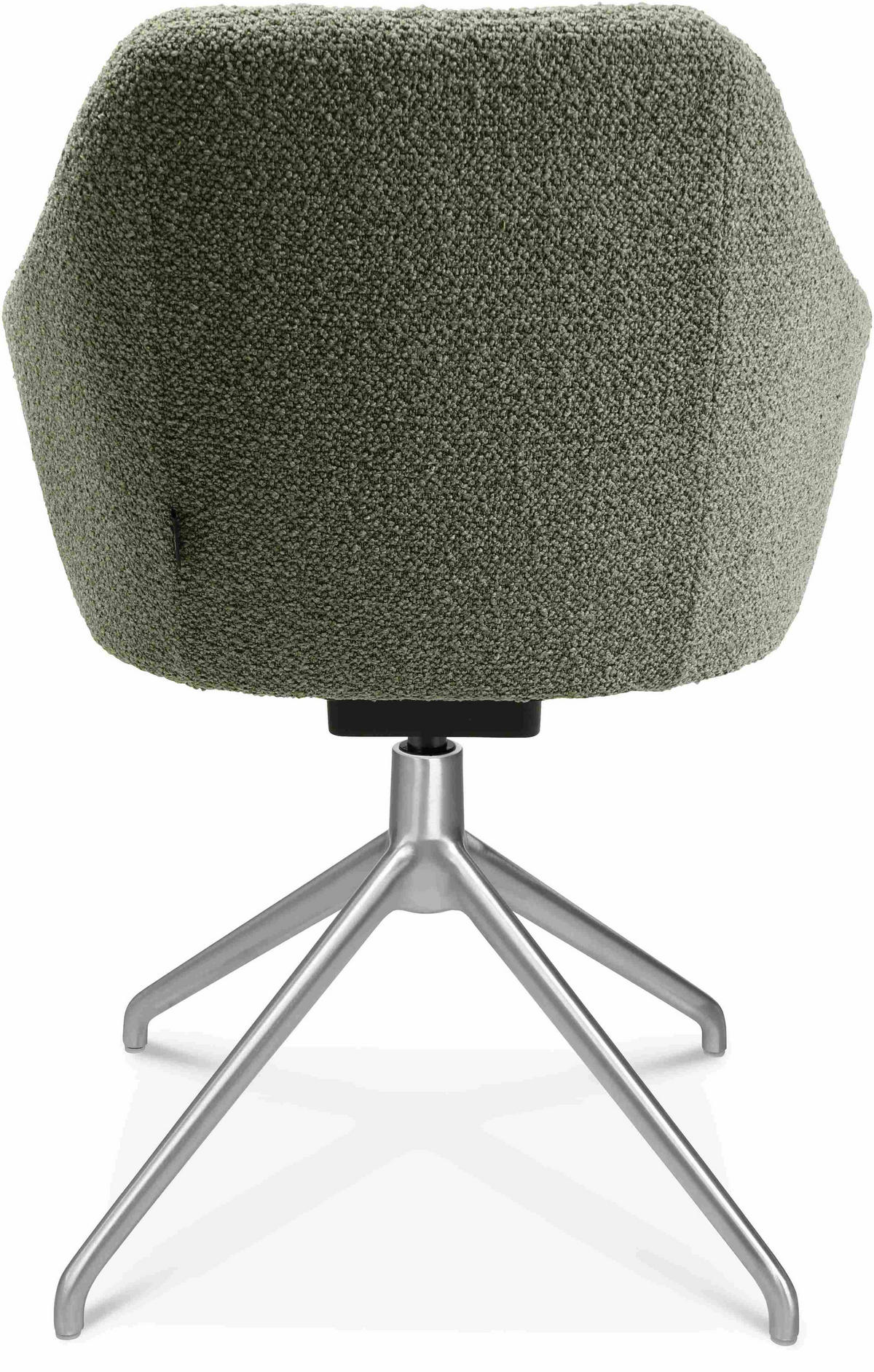 ARMLEHNSTUHL  in Aluminium Flachgewebe  - Alufarben/Graugrün, Design, Textil/Metall (58/81,5-84,5/60cm) - Johann Jakob