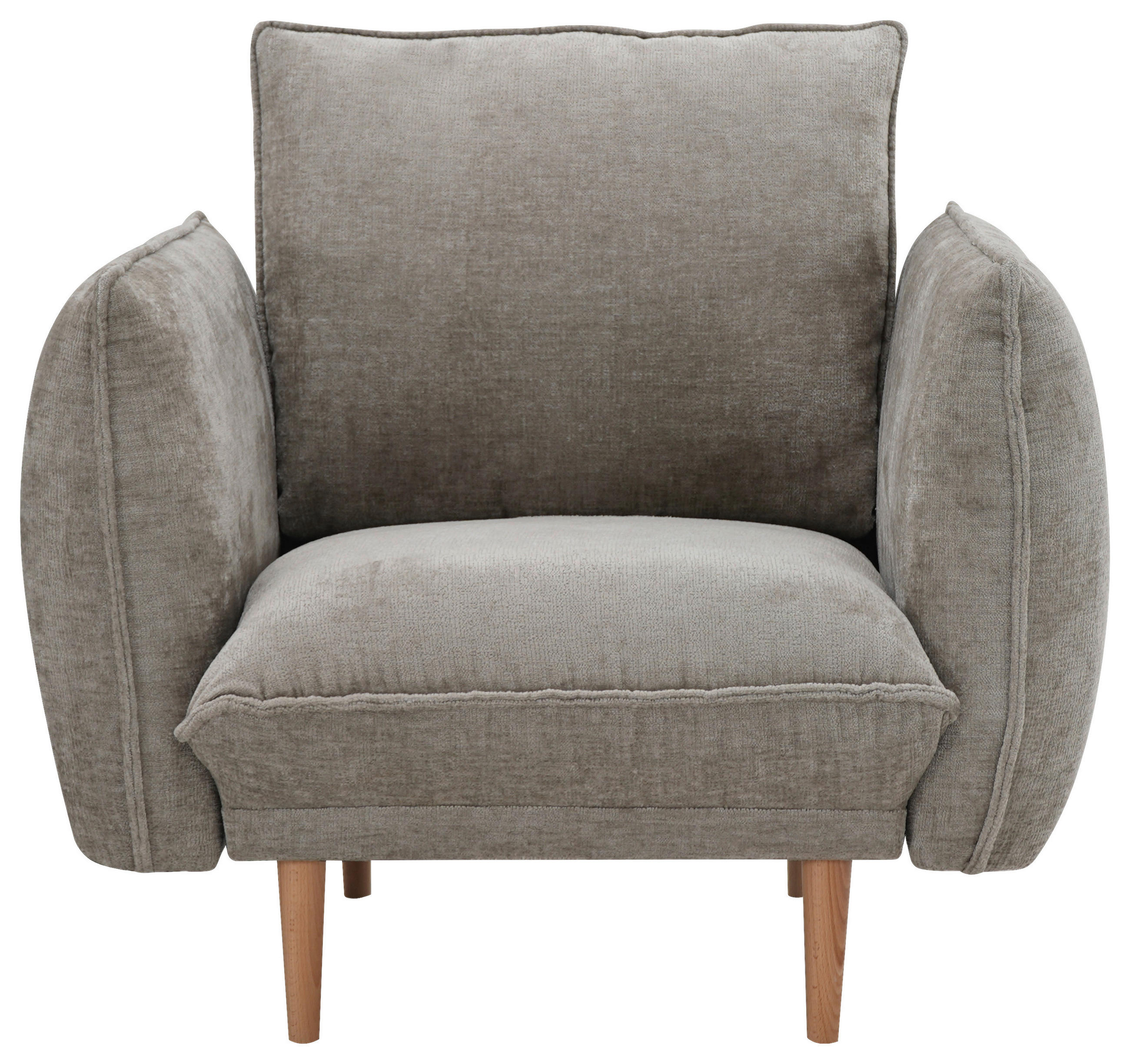 FÅTÖLJ i trä beige  - beige/bokfärgad, Modern, trä (97/90/91cm) - Hom`in