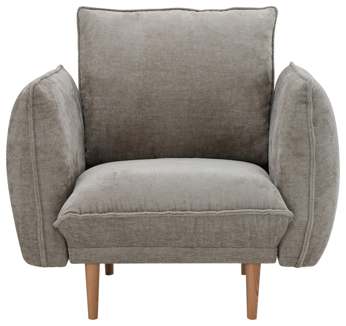 FÅTÖLJ i trä beige  - beige/bokfärgad, Modern, trä (97/90/91cm) - Hom`in