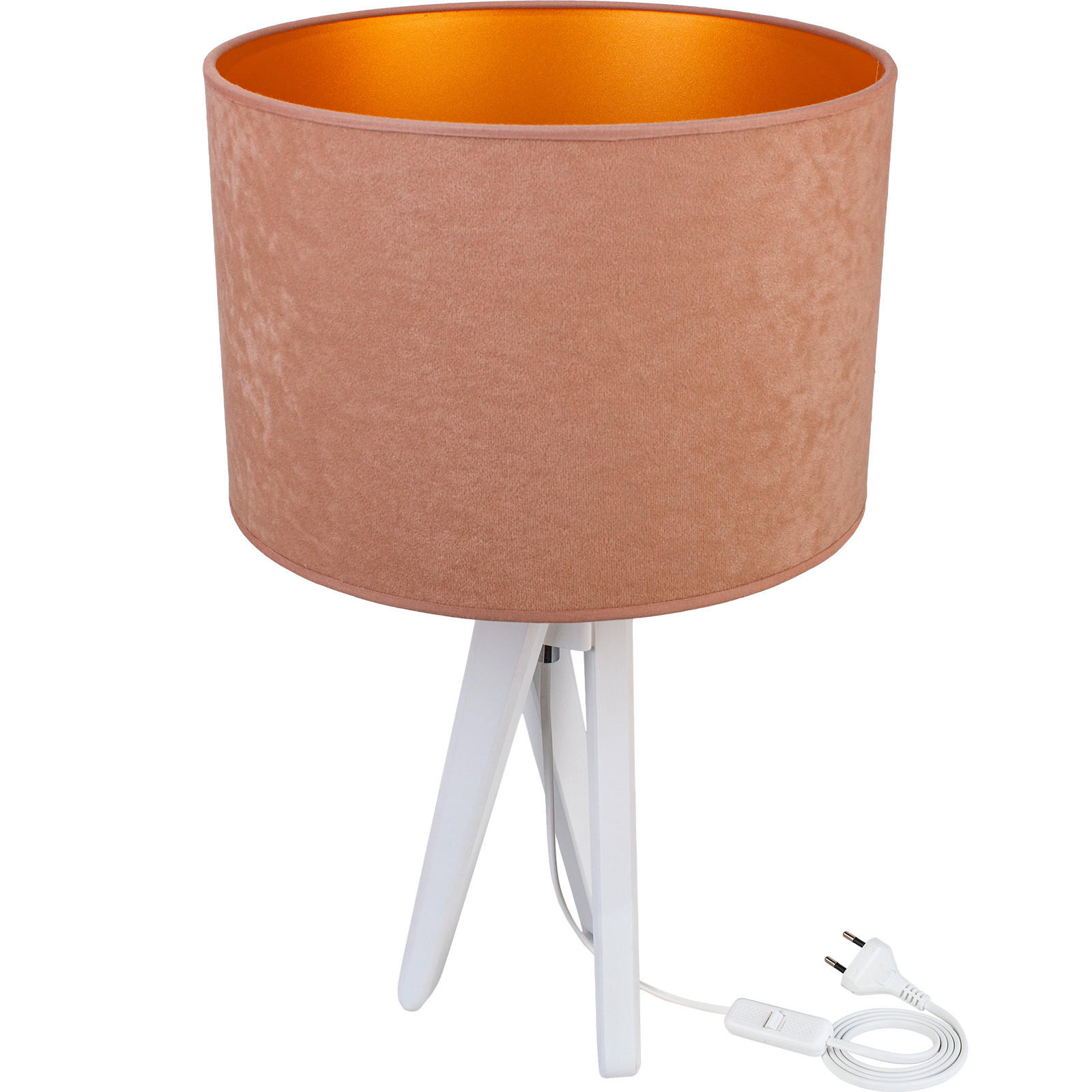 TISCHLEUCHTE 30/55 cm   - Beige/Weiß, Basics, Holz (30/55cm)